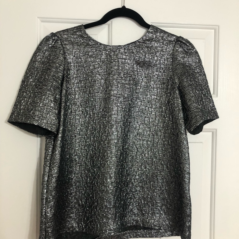 Kate Spade, Silver Disco Top, Size 8